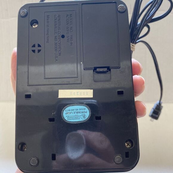 VTG Spartus Model 1182-64 Desk Lamp Digital Alarm Clock Gooseneck Light Black - Picture 8 of 9